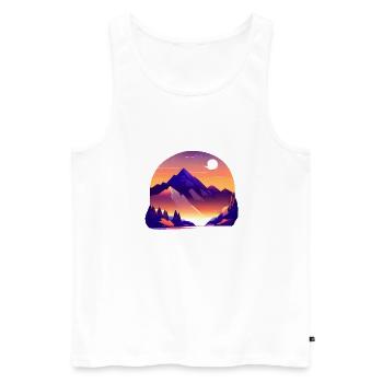 Mountains Hiking Mountain Hiking Hiking Mountain Hikers - Men's Premium Organic Tank Top - white - Front - Michal (187cm)