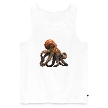 The octopus is a fascinating sea creature - Men's Premium Organic Tank Top - white - Front - AI Model Male 178 light (178cm)