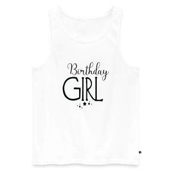 Birthday Girl - Männer Premium Bio Tank Top - Weiß - Vorne - Michal (187cm)
