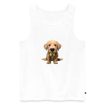 Propriétaires de chiens Golden Retriever chiots chiens - Débardeur bio Premium Homme - blanc - Devant - Michal (187cm)