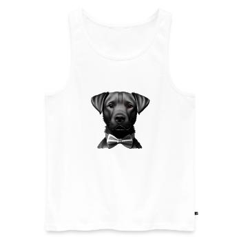 Labradorbesitzer Hundewelpe Labrador Retriever - Männer Premium Bio Tank Top - Weiß - Vorne - Michal (187cm)
