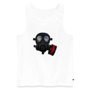 S10 Gasmaske - Männer Premium Bio Tank Top - Weiß - Vorne - Michal (187cm)