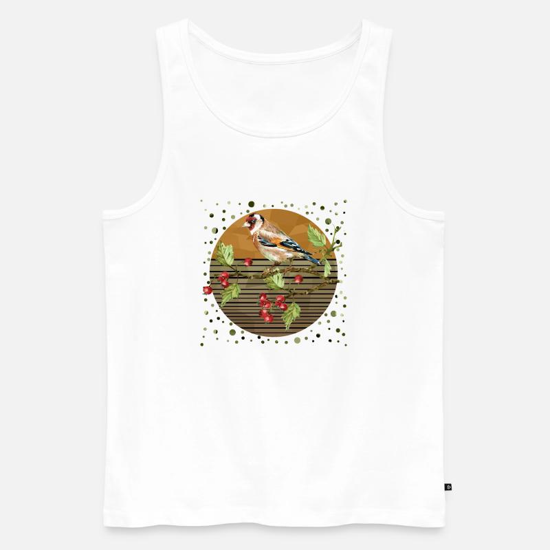 Bunter Vogel - Männer Premium Bio Tank Top - Weiß