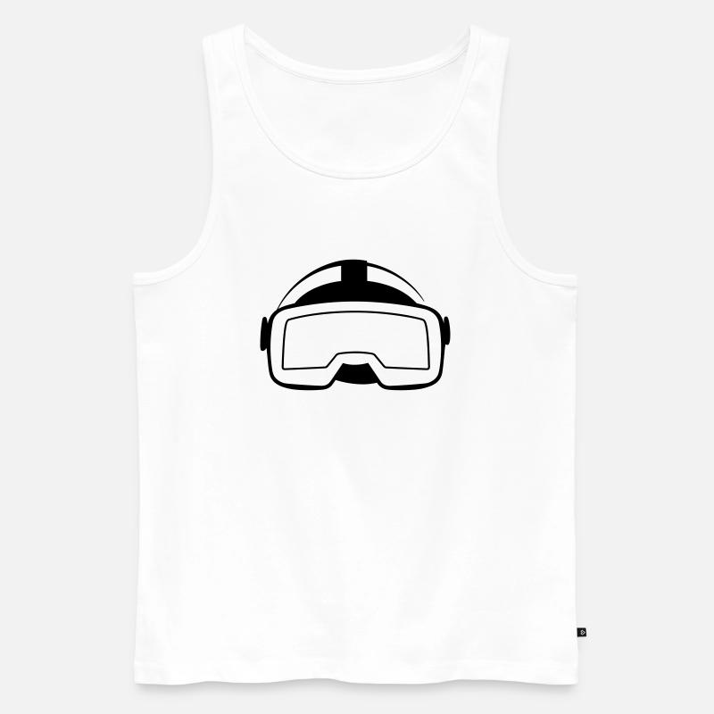 Virtual-Reality-Maske - Männer Premium Bio Tank Top - Weiß