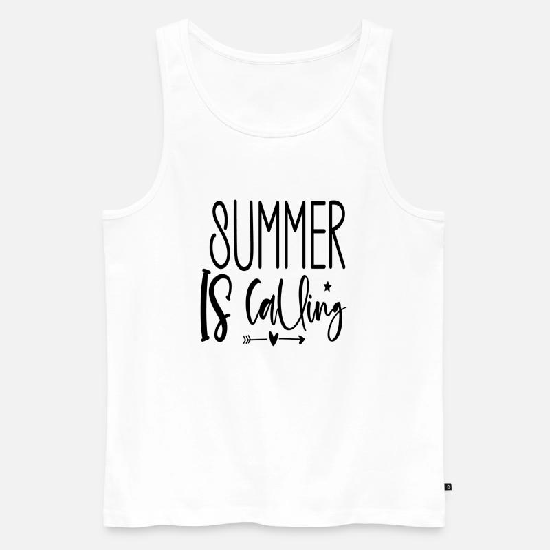 Summer Is Calling - Männer Premium Bio Tank Top - Weiß