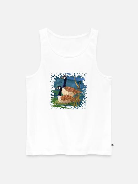 Birds - Men's Premium Organic Tank Top - white