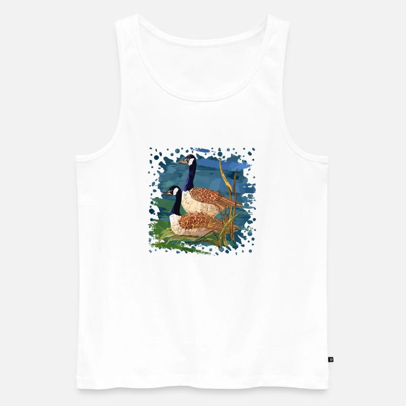 Vögel - Männer Premium Bio Tank Top - Weiß