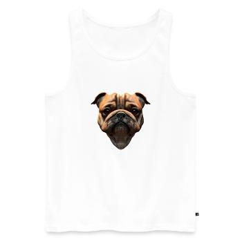 Bulldog Dog Chiens Propriétaires de chiens Propriétaires de chiens - Débardeur bio Premium Homme - blanc - Devant - Michal (187cm)