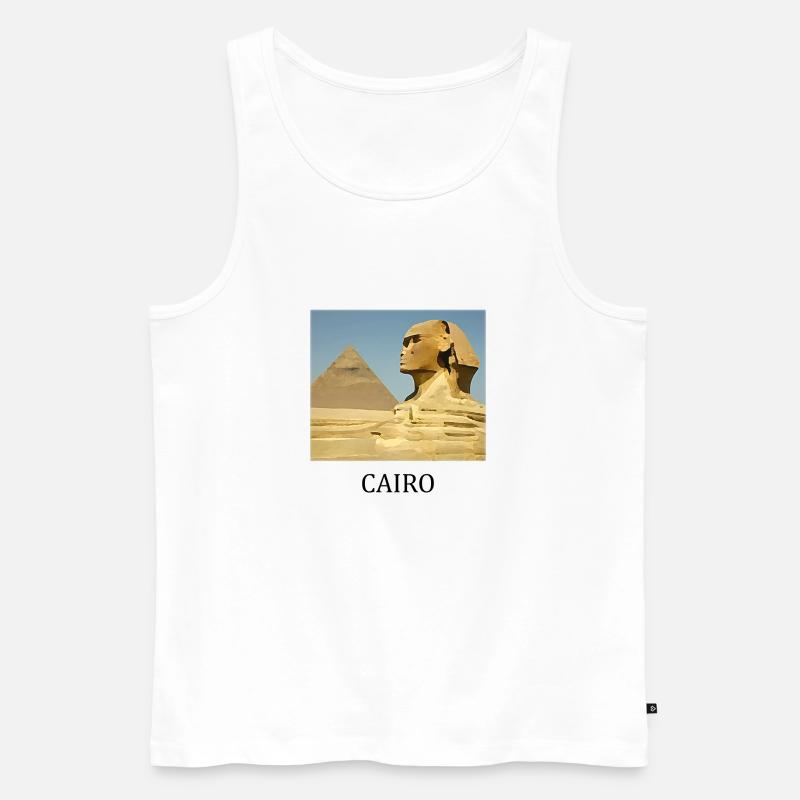 Pyramiden von Gizeh - Männer Premium Bio Tank Top - Weiß