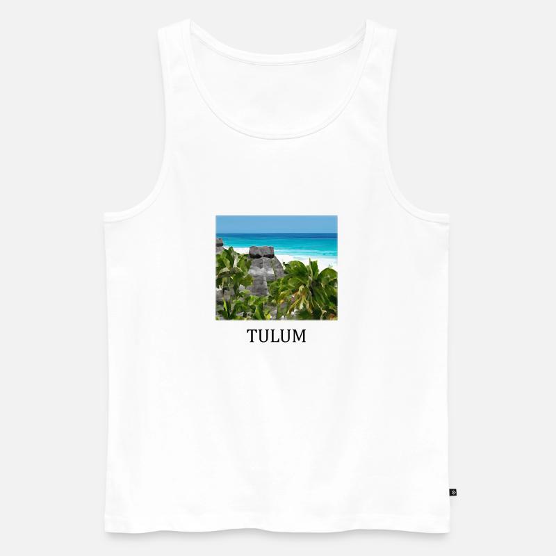 Tulum - Männer Premium Bio Tank Top - Weiß