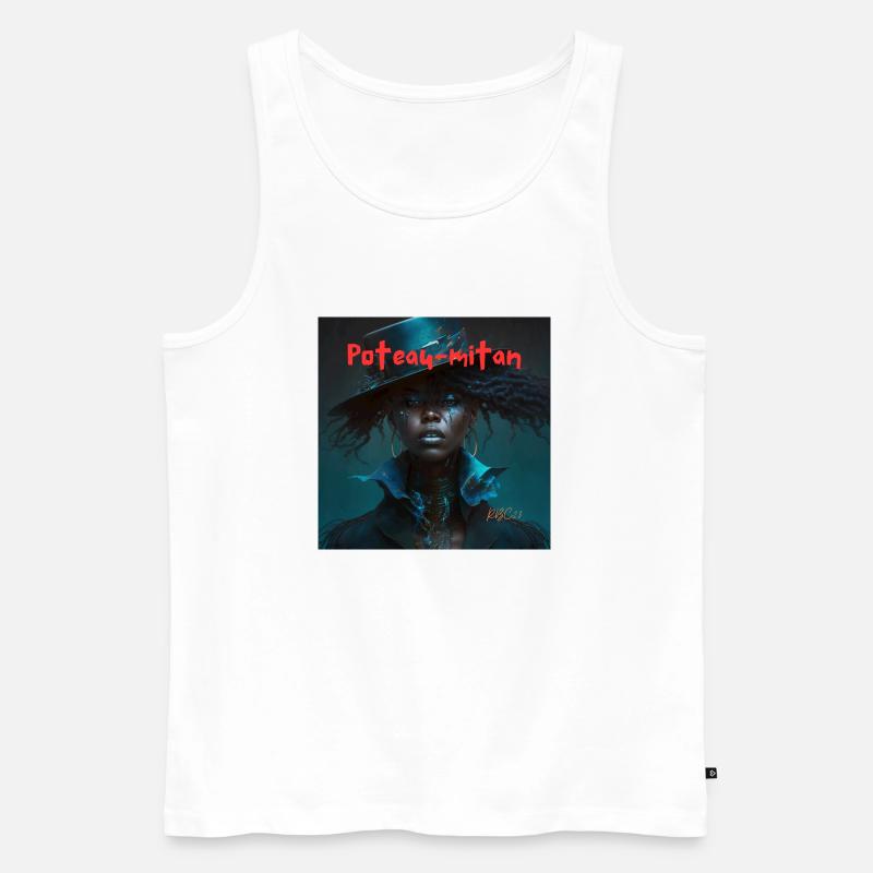 Mitan-Beitrag - Männer Premium Bio Tank Top - Weiß