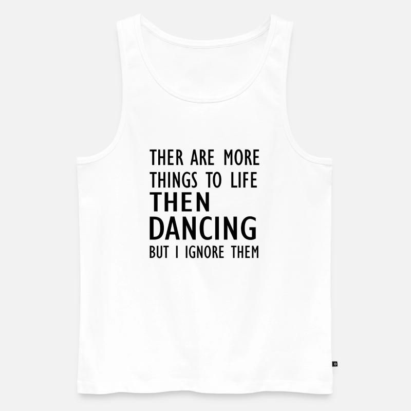 Dancing Dance Music - Männer Premium Bio Tank Top - Weiß