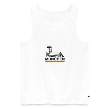 Munich - Débardeur bio Premium Homme - blanc - Devant - Michal (187cm)