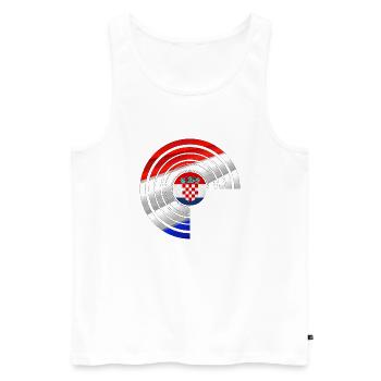 Croatie hrvatska croatie hrv voyage europe zagreb - Débardeur bio Premium Homme - blanc - Devant - Michal (187cm)