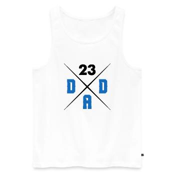 dad 23 - Men's Premium Organic Tank Top - white - Front - Michal (187cm)