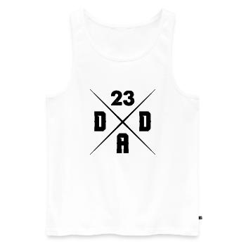 dad 23 - Men's Premium Organic Tank Top - white - Front - Michal (187cm)