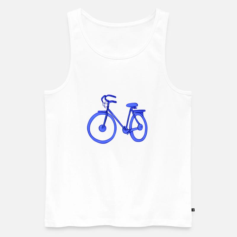Fahrrad - Männer Premium Bio Tank Top - Weiß