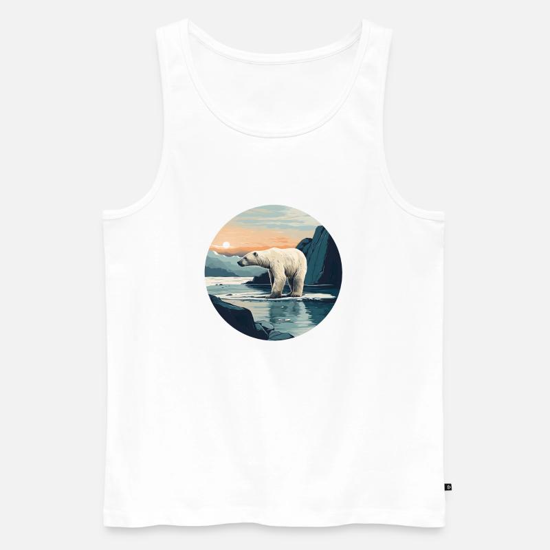 Eisbär - Männer Premium Bio Tank Top - Weiß