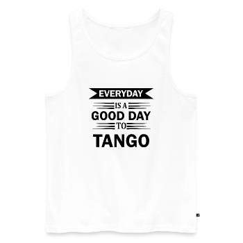 Dancing Dance Music - Männer Premium Bio Tank Top - Weiß - Vorne - Michal (187cm)