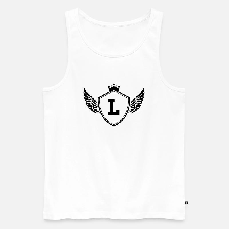 wappen L - Männer Premium Bio Tank Top - Weiß
