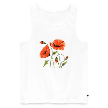 Blumen - Männer Premium Bio Tank Top - Weiß - Vorne - Michal (187cm)
