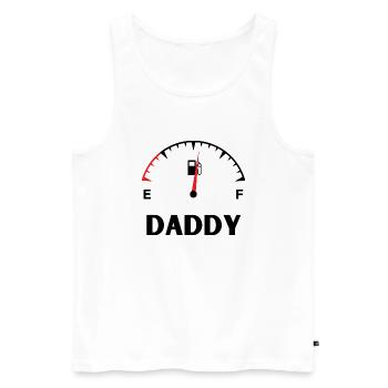 Mommy daddy baby match t shirt - Débardeur bio Premium Homme - blanc - Devant - Michal (187cm)
