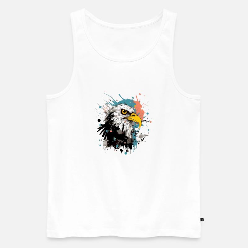 Goro der Adler - Männer Premium Bio Tank Top - Weiß