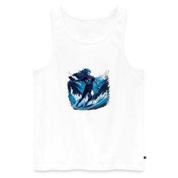 Wasser Ski - Ultra Design - Männer Premium Bio Tank Top - Weiß - Vorne - Michal (187cm)