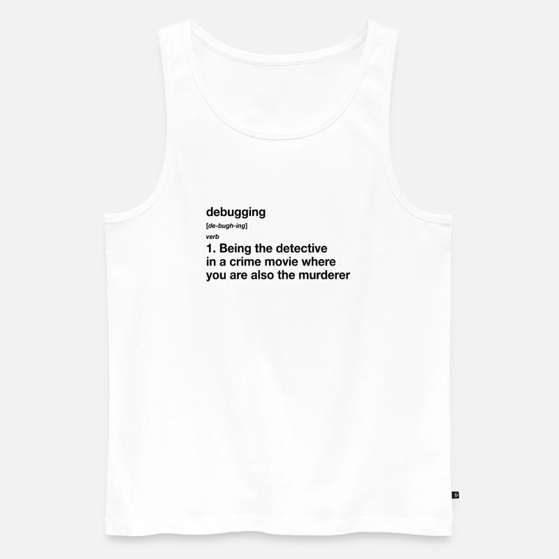 Debugging Definition - Männer Premium Bio Tank Top - Weiß