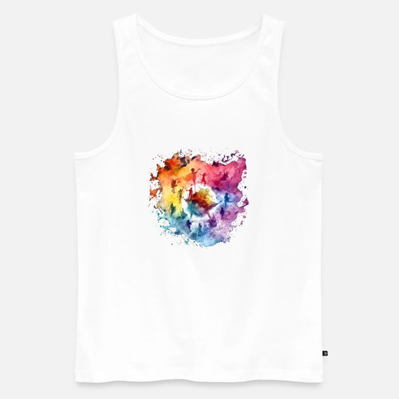 Wolke der Engel - Männer Premium Bio Tank Top - Weiß