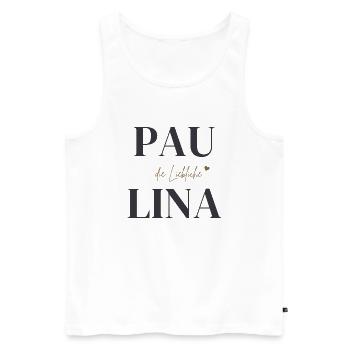 Paulina Name Paulinchen Vorname Paula Geschenke - Männer Premium Bio Tank Top - Weiß - Vorne - AI Model Male 178 light (178cm)