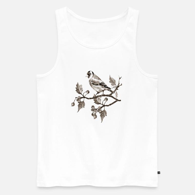 Vogel - Männer Premium Bio Tank Top - Weiß