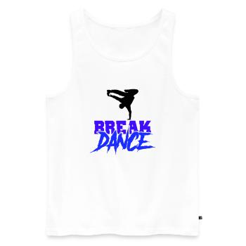 Break Dance - Men's Premium Organic Tank Top - white - Front - AI Model Male 178 light (178cm)