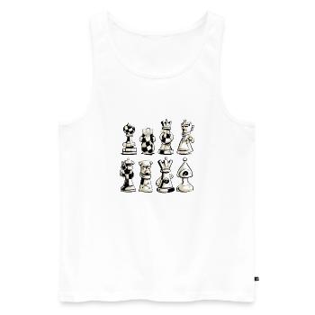 Chess Pieces No. 4 - Men's Premium Organic Tank Top - white - Front - AI Model Male 178 light (178cm)