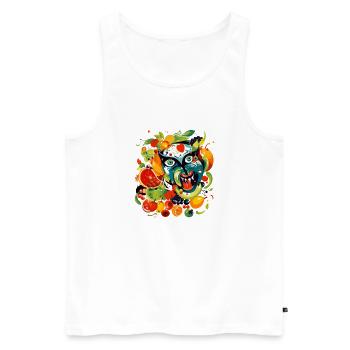 Tiro, die monströsen Früchte - Männer Premium Bio Tank Top - Weiß - Vorne - Michal (187cm)