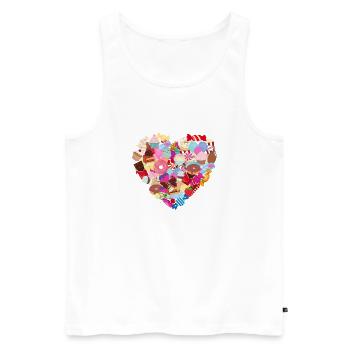 Schatz - Männer Premium Bio Tank Top - Weiß - Vorne - Michal (187cm)