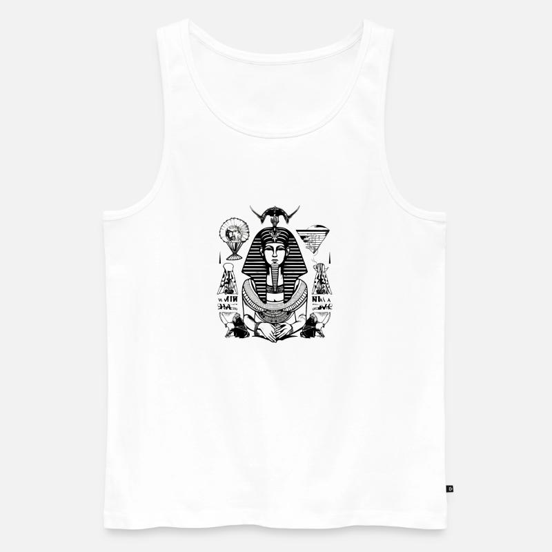 Die Sphinx Nr. 3 - Männer Premium Bio Tank Top - Weiß