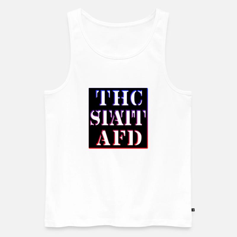 THC STATT AFD - Männer Premium Bio Tank Top - Weiß