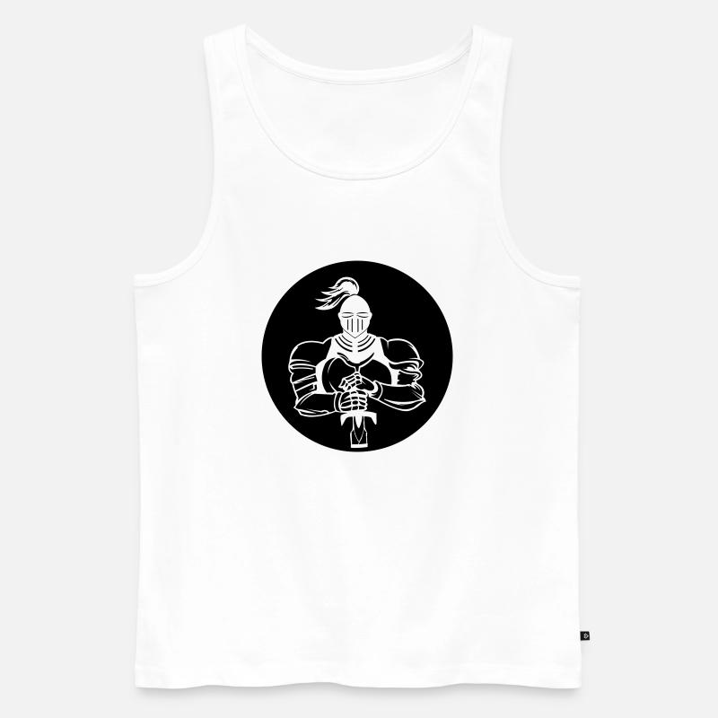 knight 01 - Männer Premium Bio Tank Top - Weiß