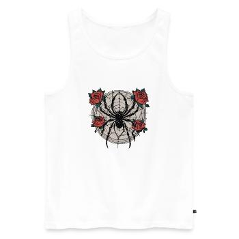 Spider / Web / Pet / Reptile / Eight-legged - Men's Premium Organic Tank Top - white - Front - AI Model Male 178 light (178cm)