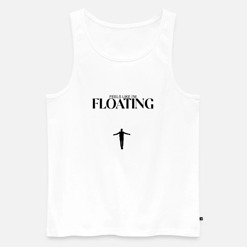Floating Motiv in schwarz - Männer Premium Bio Tank Top - Weiß