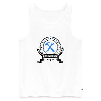 Handwerker - Männer Premium Bio Tank Top - Weiß - Vorne - AI Model Male 178 light (178cm)