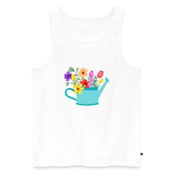 Flower Gift Flowers Garden Home Gardener Gardener Gardener - Men's Premium Organic Tank Top - white - Front - Michal (187cm)