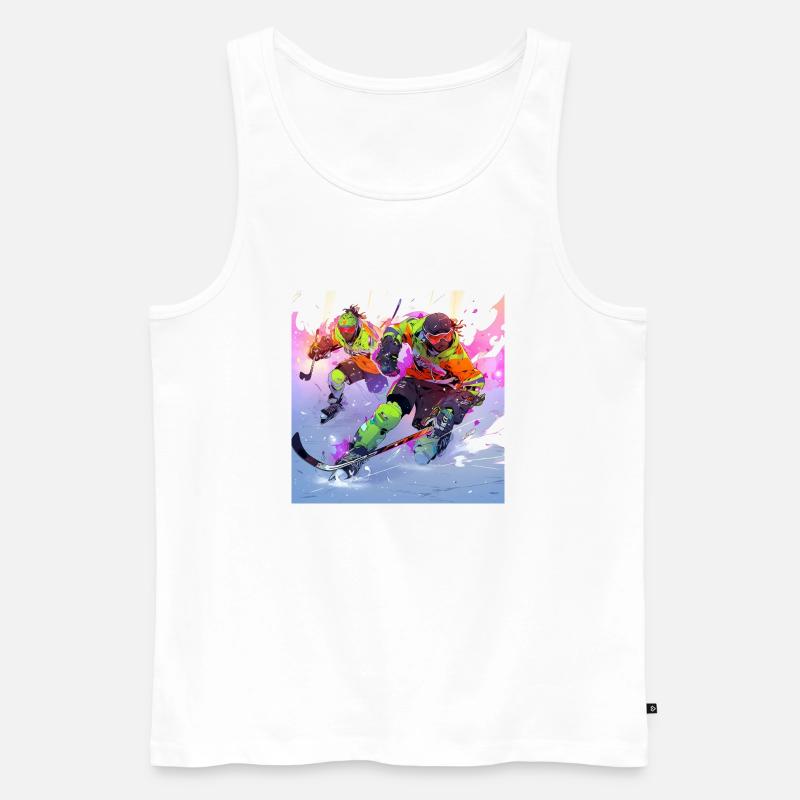 Hockey Stricker - Männer Premium Bio Tank Top - Weiß