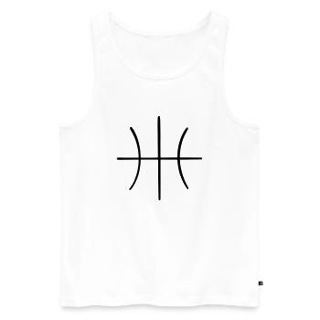 Basketbäll 02 Artboard 2 - Men's Premium Organic Tank Top - white - Front - Michal (187cm)