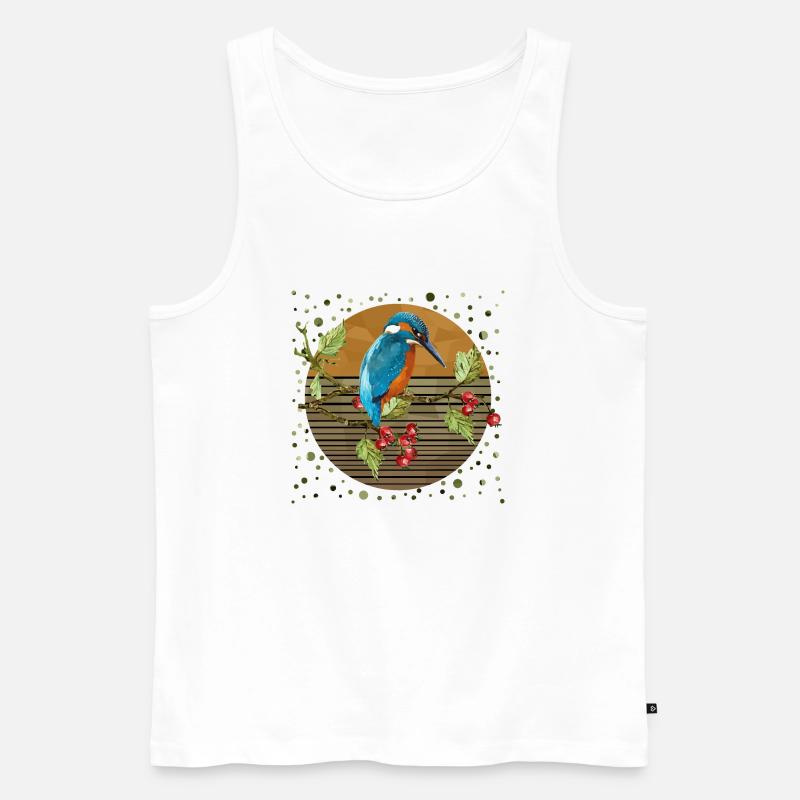 Bunter Vogel - Männer Premium Bio Tank Top - Weiß