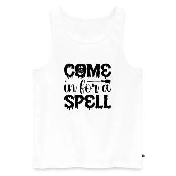 Come For a Spell - Débardeur bio Premium Homme - blanc - Devant - Michal (187cm)