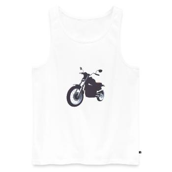 Motorrad Motorradfahrer Motorcross Motorradfan - Männer Premium Bio Tank Top - Weiß - Vorne - Michal (187cm)