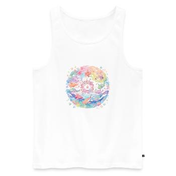 Les mignons animaux de la mer - Débardeur bio Premium Homme - blanc - Devant - Michal (187cm)
