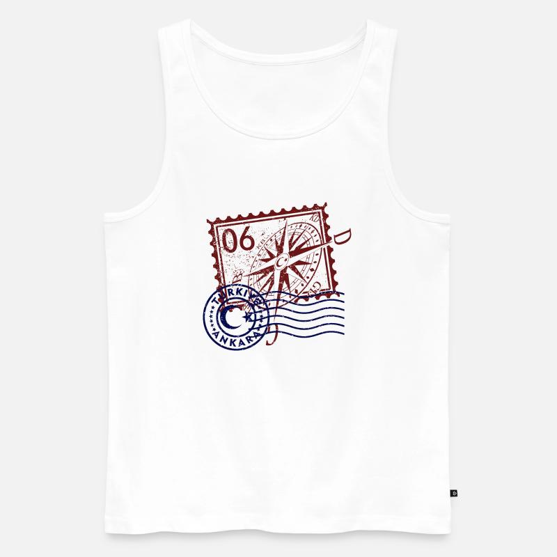 Ankara - Männer Premium Bio Tank Top - Weiß